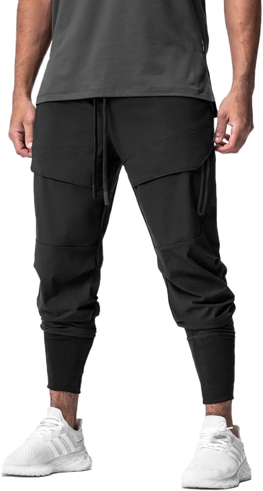 Muscle Killer Mens Hiking Pants Lightweight Quick Dry Stretch Joggers with Pockets Running Workout Casual Gym