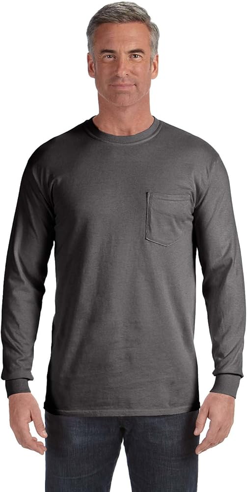 Comfort Colors Chouinard 4410 Long Sleeve Heavyweight Cotton Pocket Tee