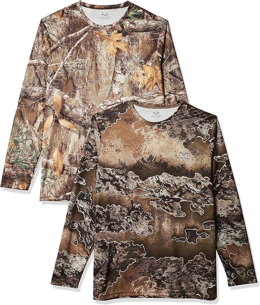 Realtree Men's 2 Pack Long Sleeve Performance Tees