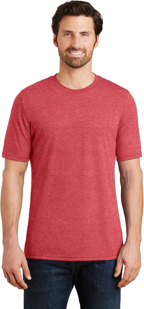 District Made Mens Perfect Tri Crew Tee. DM130 Red Frost S