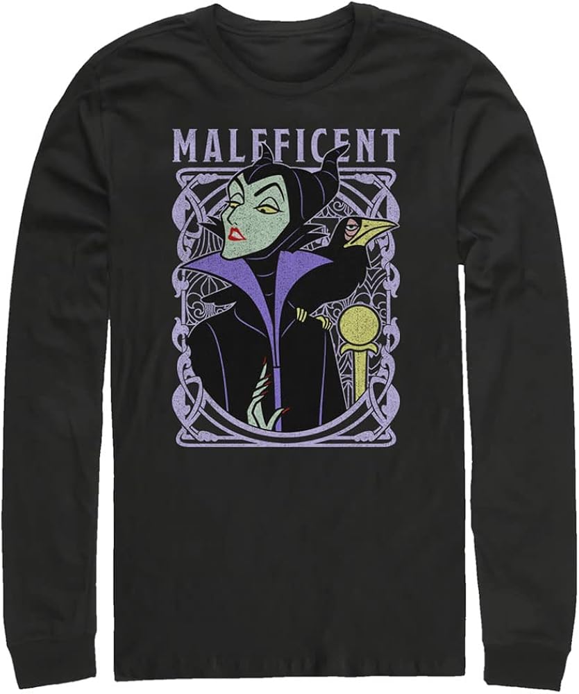 Disney Big & Tall Villains Maleficent Color Men's Tops Long Sleeve Tee Shirt