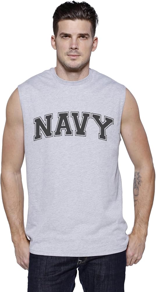 US Navy T-Shirt Mens Sleeveless T-Shirt Tank Top Muscle Tee