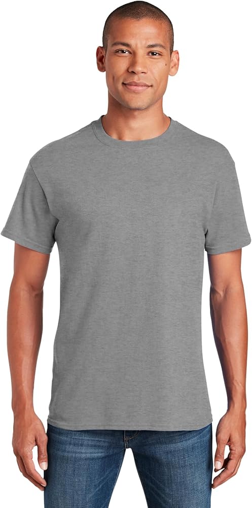 Gildan Men's Heavy Taped Neck Comfort Jersey T-Shirt, Sport Grey, XX-Large