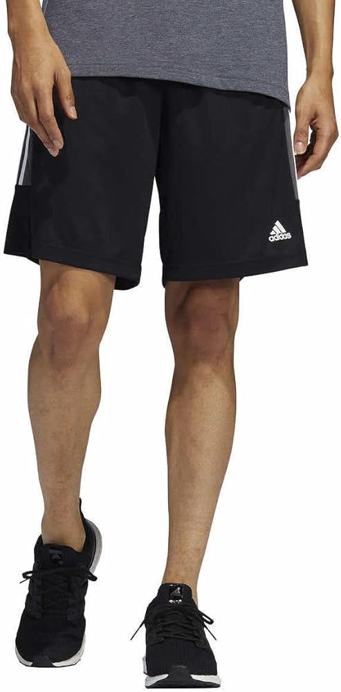 adidas Mens 3 Stripe Shorts with Zipper Pockets