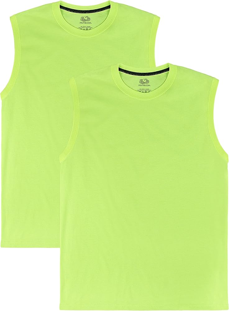 Fruit of the Loom Men's Eversoft Cotton Sleeveless T Shirts, Breathable & Moisture Wicking with Odor Control, Sizes S-4x