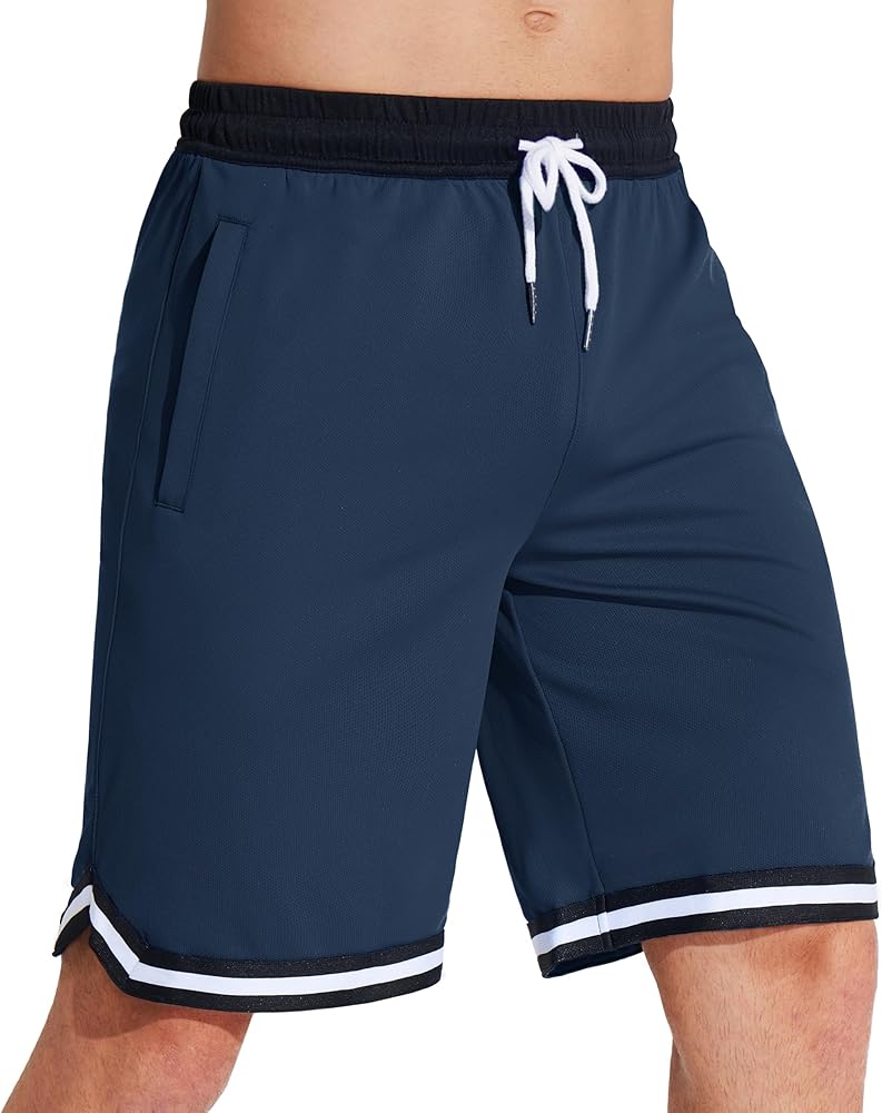 MAGCOMSEN Men's Athletic 10'' Shorts Quick Dry Basketball Shorts Workout Gym Mesh Shorts Lightweight Short