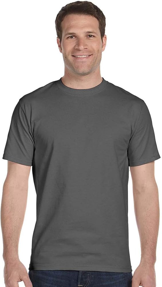 Hanes Mens TAGLESS ComfortSoftCrewneck T-Shirt,Smoke Gray,XLarge