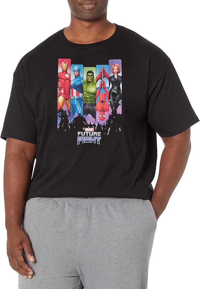 Marvel Big & Tall Classic Fight Powers Men's Tops Short Sleeve Tee Shirt