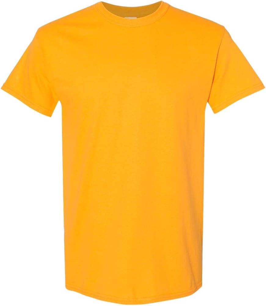 Gildan Men's HeavyCotton T-Shirt, 2-Pack Gold/Royal