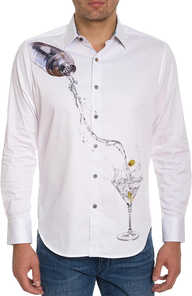 Robert Graham Men Moxy Long Sleeve Button Down Shirt, White, Small