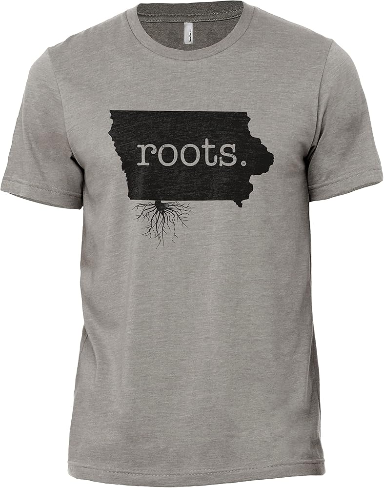 Thread Tank Home Roots State Iowa IA Men's Modern Fit T-Shirt Printed Graphic Tee