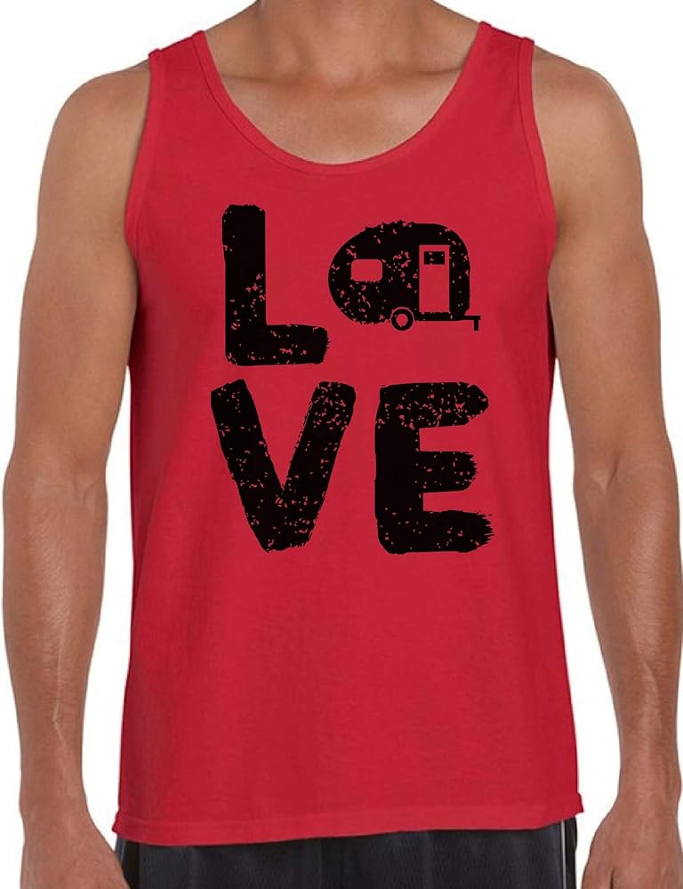 Awkward Styles Love Camping Men's Tank Top Camping T-Shirt for Him I Love Camping Tops