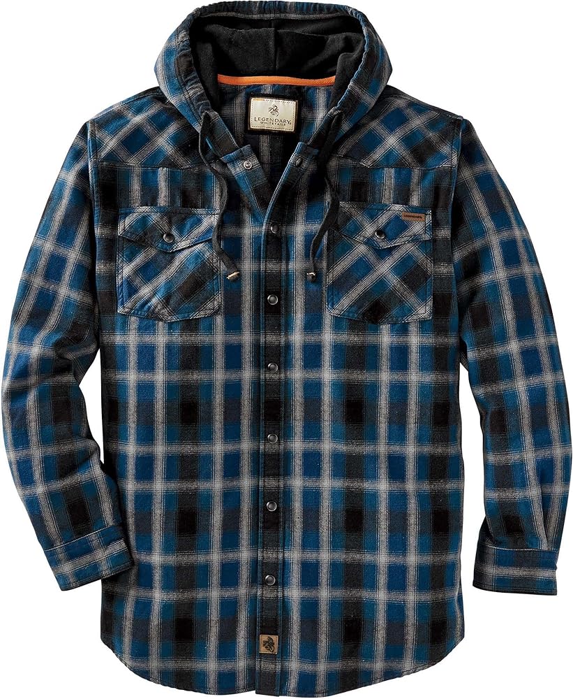 Legendary Whitetails Men's Backwoods Hooded Flannel Shirt