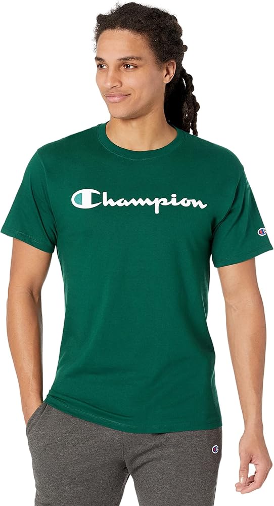 Champion mens Classic T Shirt, Script