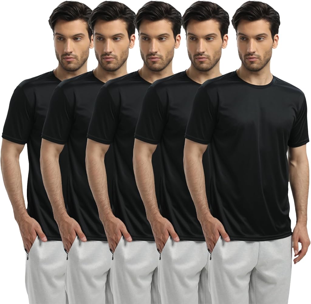 Men's T-Shirts,5 Pack Short Sleeve/4 Pack Long Sleeve T-Shirt Workout T Shirts for Gym,Athletic,Running