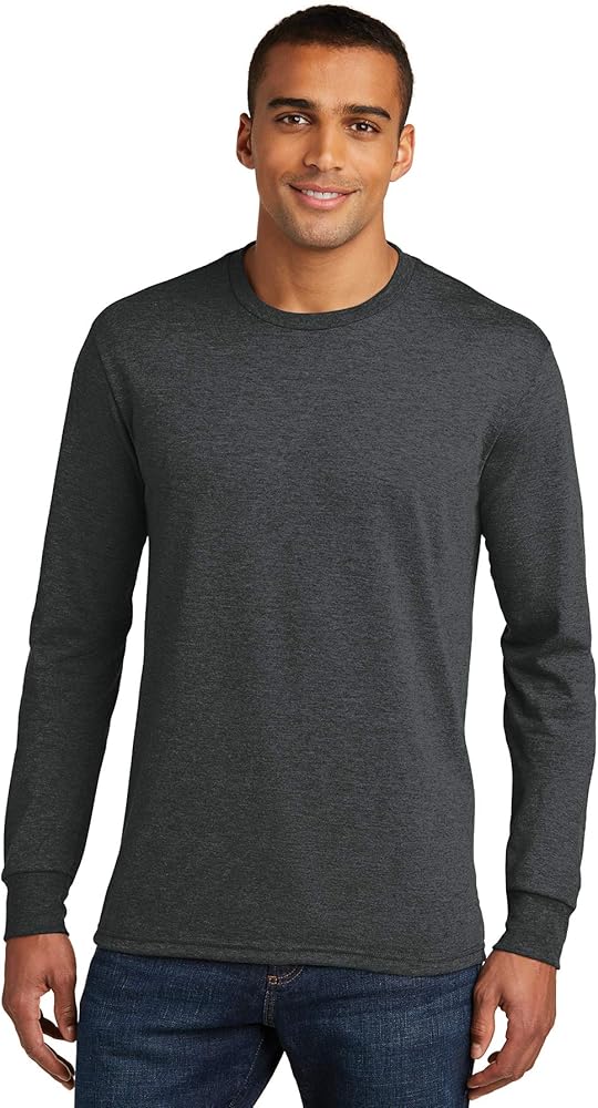 District Men's Long Sleeve Tee, Black Frost, X-Large