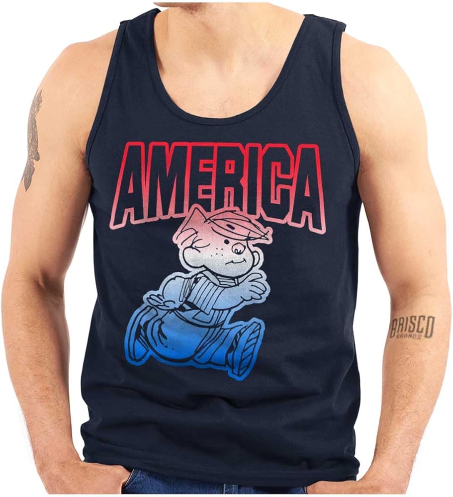 Dennis The Menace American Patriot Tank Top T Shirts Men Women