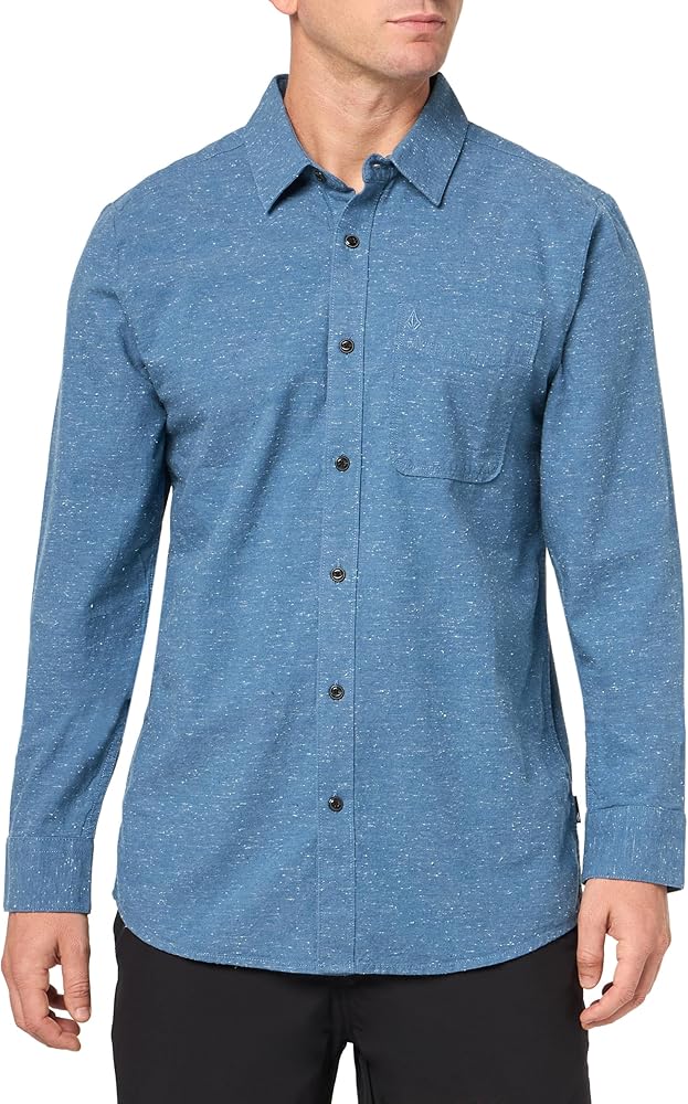 Volcom Men's Regular Date Knight Long Sleeve Classic Fit Button Down Shirt