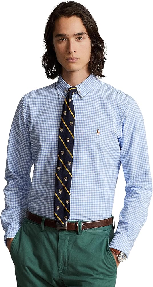 Polo Ralph Lauren Mens Classic Fit Gingham Oxford Shirt