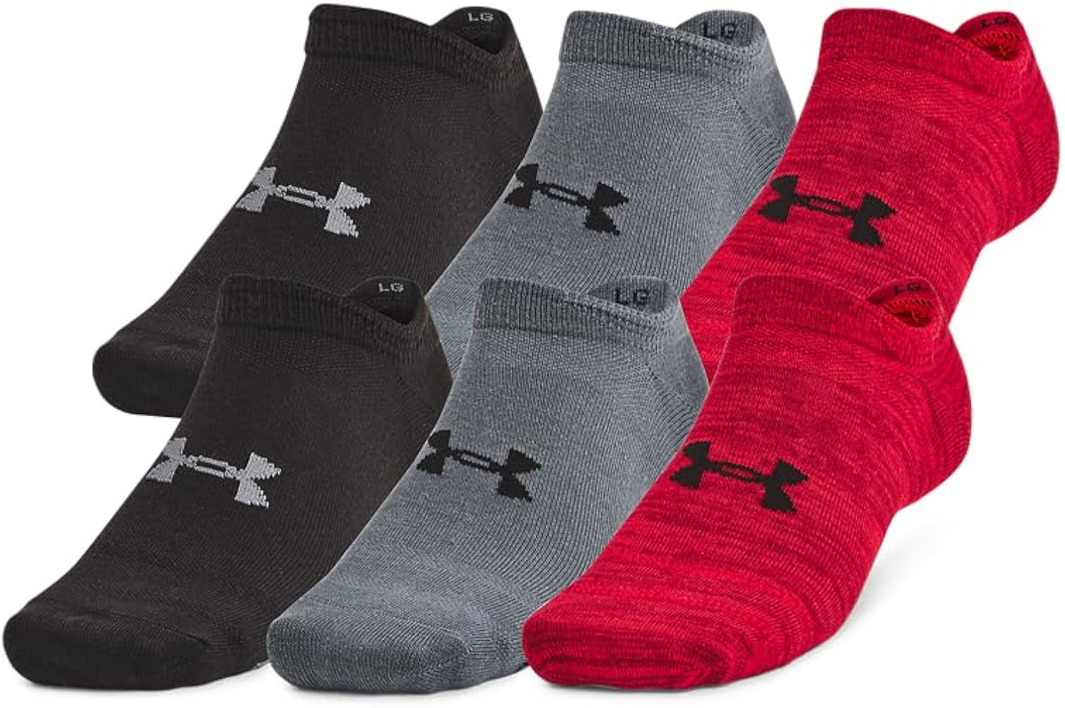 Under Armour Unisex-Adult Essential No Show Socks 6 Pack