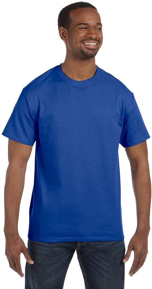 Hanes Mens Tagless 100% Cotton T-Shirt, Small, Deep Royal