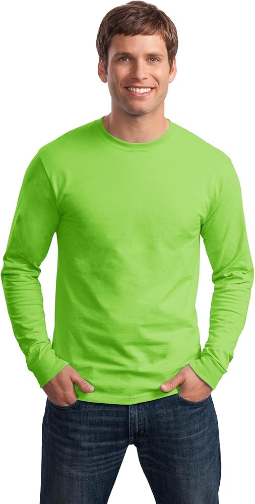 Hanes 6.1 oz. Tagless Long-Sleeve T-Shirt (5586) Lime, S