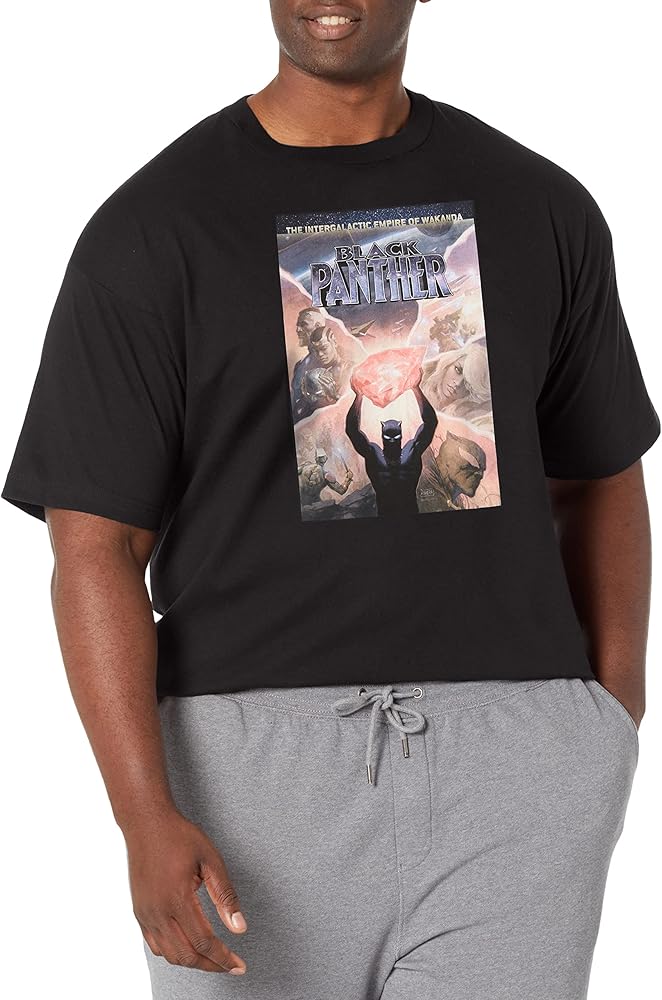 Marvel Big & Tall Classic Black Panther Dec18 Men's Tops Short Sleeve Tee Shirt