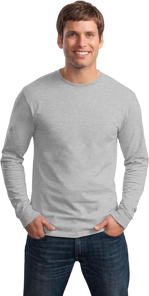 Hanes 6.1 oz. Tagless Long-Sleeve T-Shirt (5586) Light Steel, S