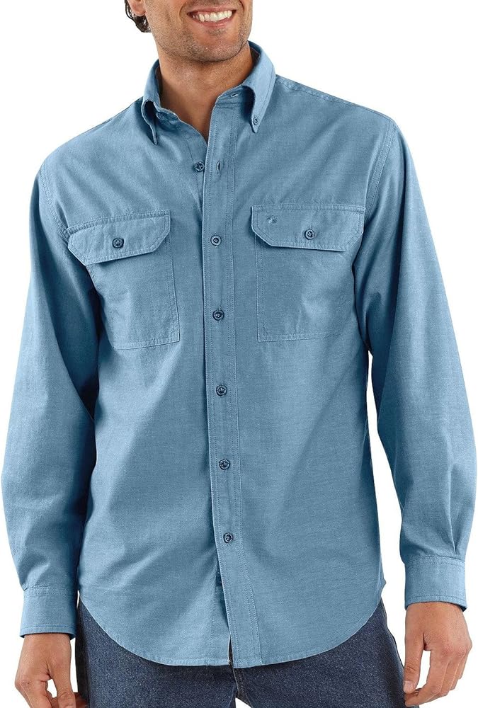 Carhartt Men's Relaxed Fit Midweight Chambray Long-Sleeve Shirt