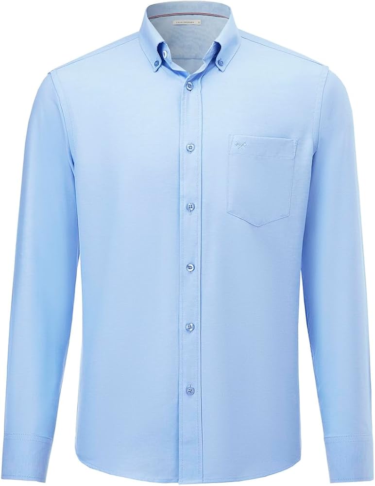 Men's Dress Shirts Long Sleeve Button Down Shirt Wrinkle-Free Formal Business Casual Shirts