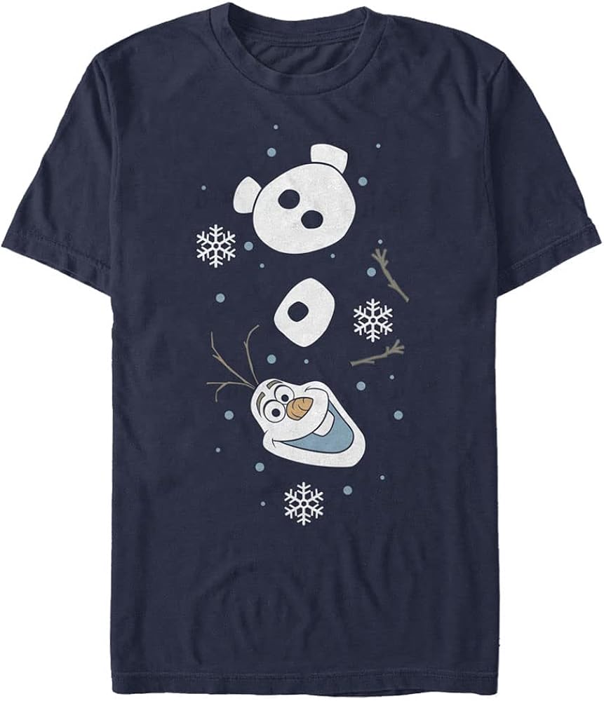 Disney Frozen Olaf Xmas Men's Tops Short Sleeve Tee Shirt