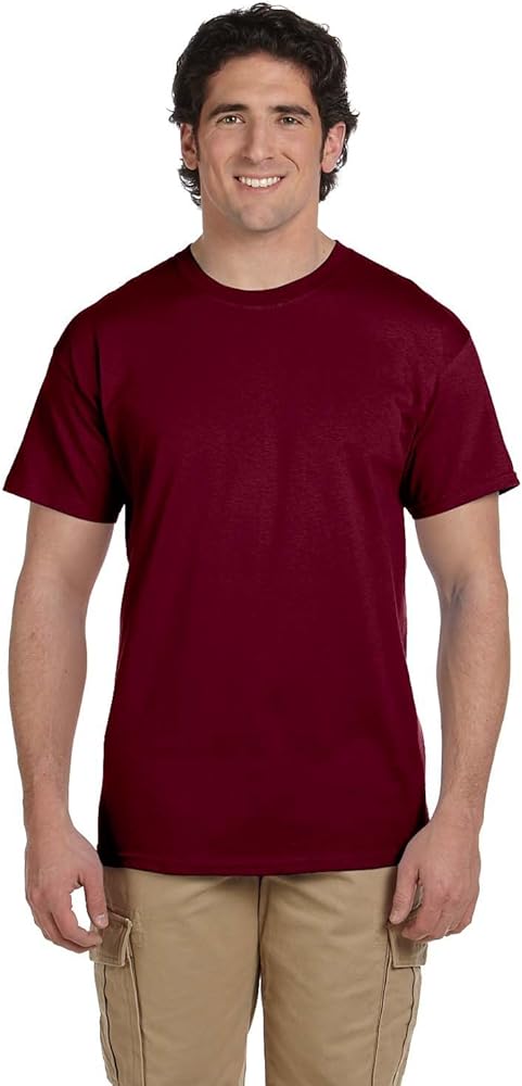 Fruit of the Loom 5 oz., 100% Heavy Cotton HD T-Shirt, Large, Maroon