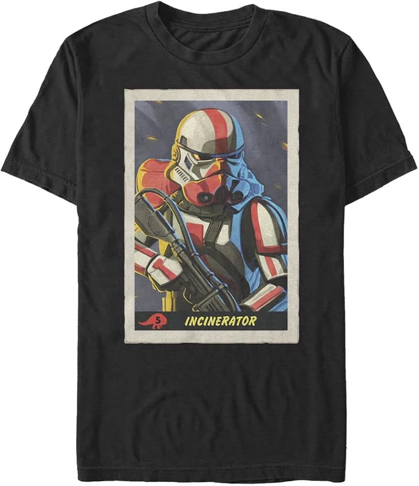 STAR WARS Big & Tall Mandalorian Incinerator Card Men's Tops Short Sleeve Tee Shirt