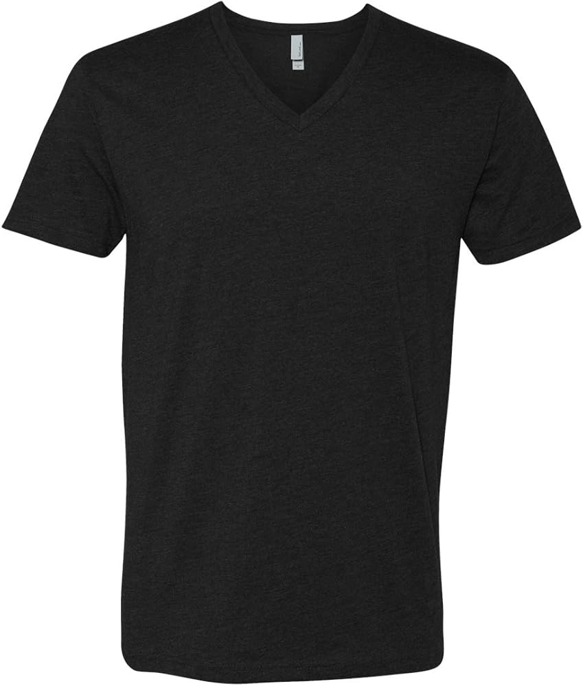 Next Level Apparel Mens Premium CVC V-Neck T-Shirt - 6240, Black, Large