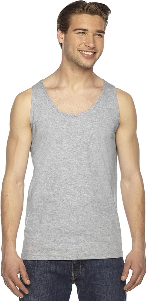 American Apparel Unisex Fine Jersey Tank L HEATHER GREY