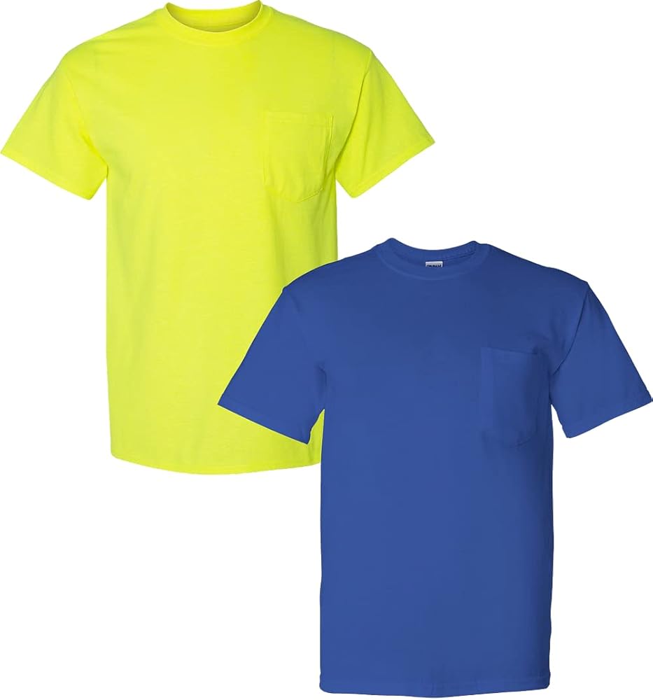 Gildan Men's DryBlend Workwear T-Shirts with Pocket, 2-Pack