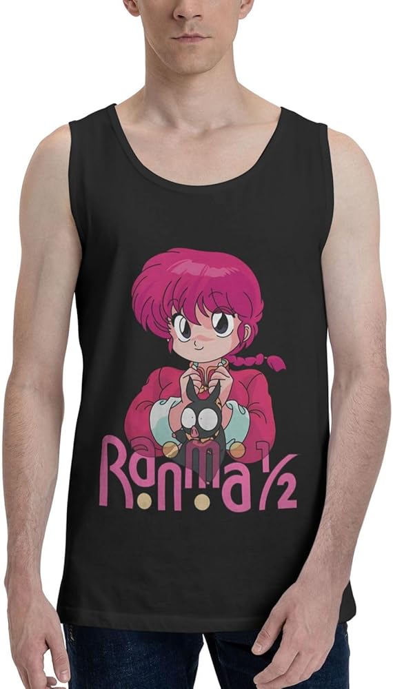 Anime Tank Top Shirt Ranma ½ Men's Summer Sleeveless Shirts Fashion Vest