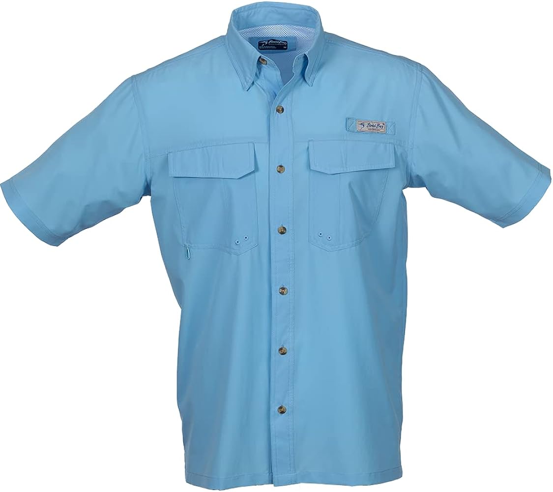 Bimini Bay Outfitters LTD Bimini Flats V Men's Short Sleeve Fishing Shirt Featuring BloodGuard Plus