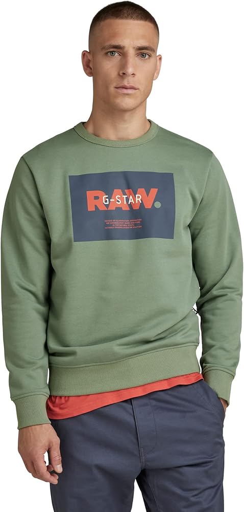 G-Star Raw Men's Premium Graphic Crew Neck Sweatshirt