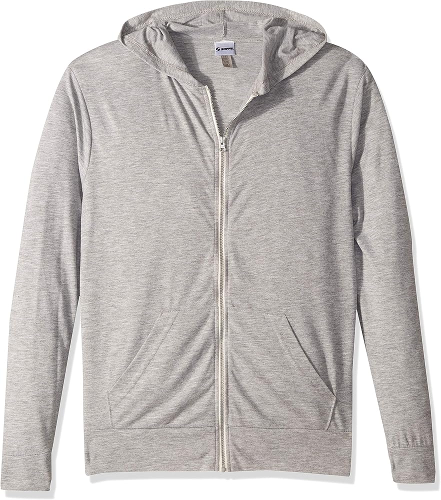 Soffe Men's Tri-Blend Full Zip Hoodie