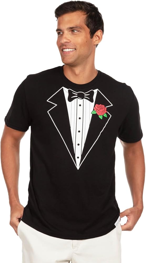 Tipsy Elves Bachelor Party Tees for Men - Tuxedo T-Shirts for Bachelors and Groomsmen