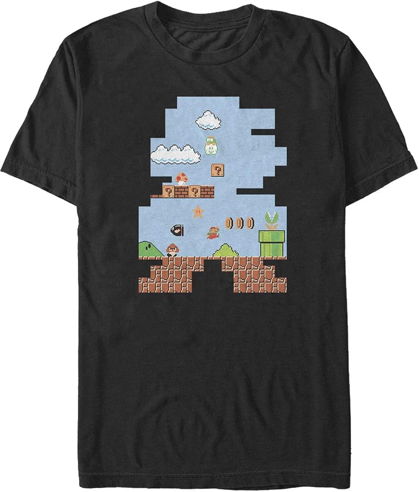 Nintendo Shape Up Basic Solid Tee Black