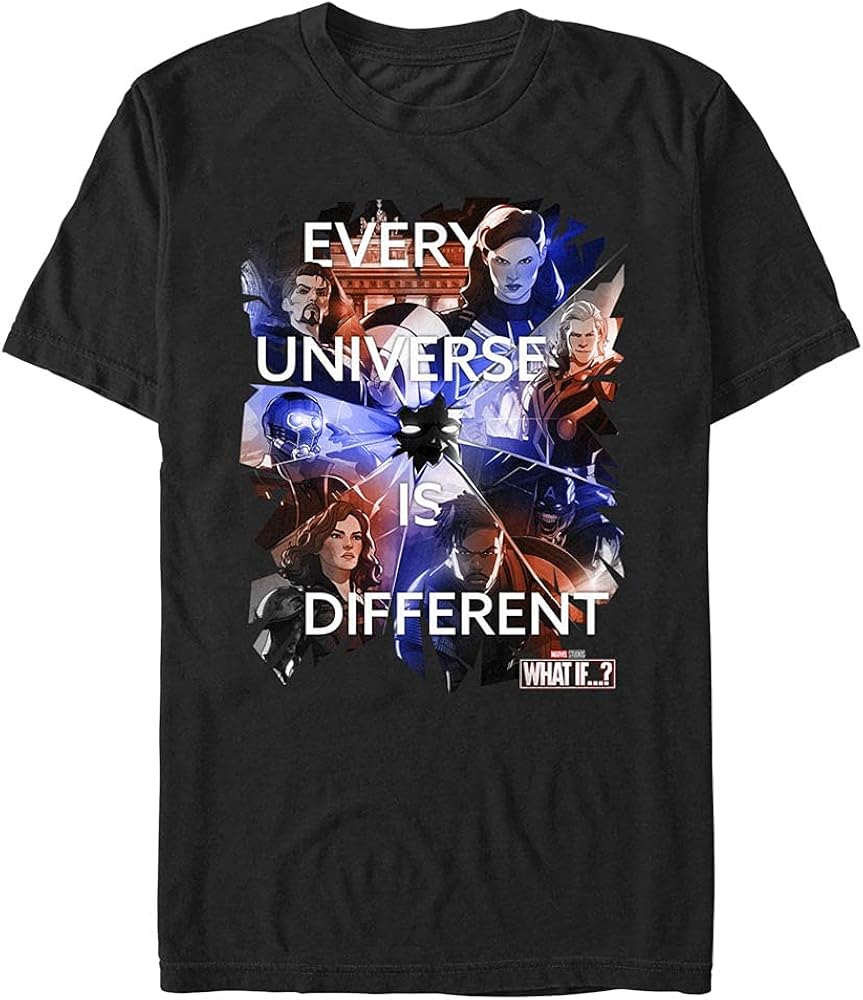 Marvel Men's Every Universe is Different Group Shatter T-Shirt