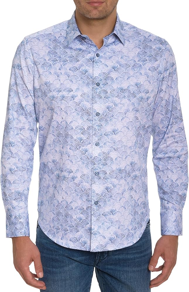 Robert Graham Men Seaport Long Sleeve Button Down Shirt, Multi, Medium