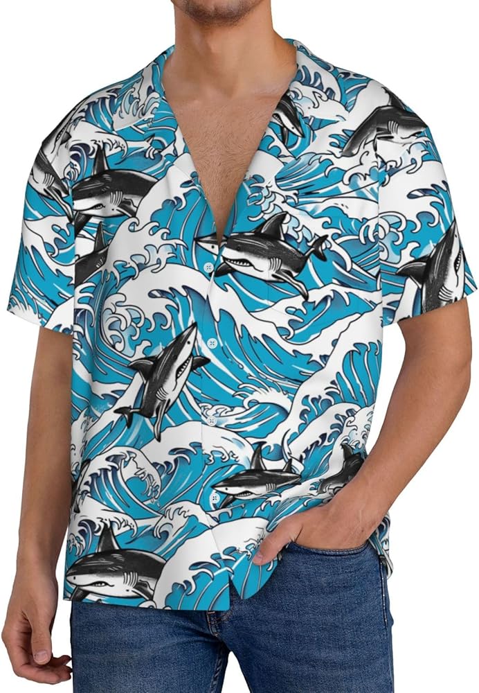 Men's Hawaiian Shirts Summer Short Sleeve Beach Shirt Relaxed Fit Vacation Button Down Shirts