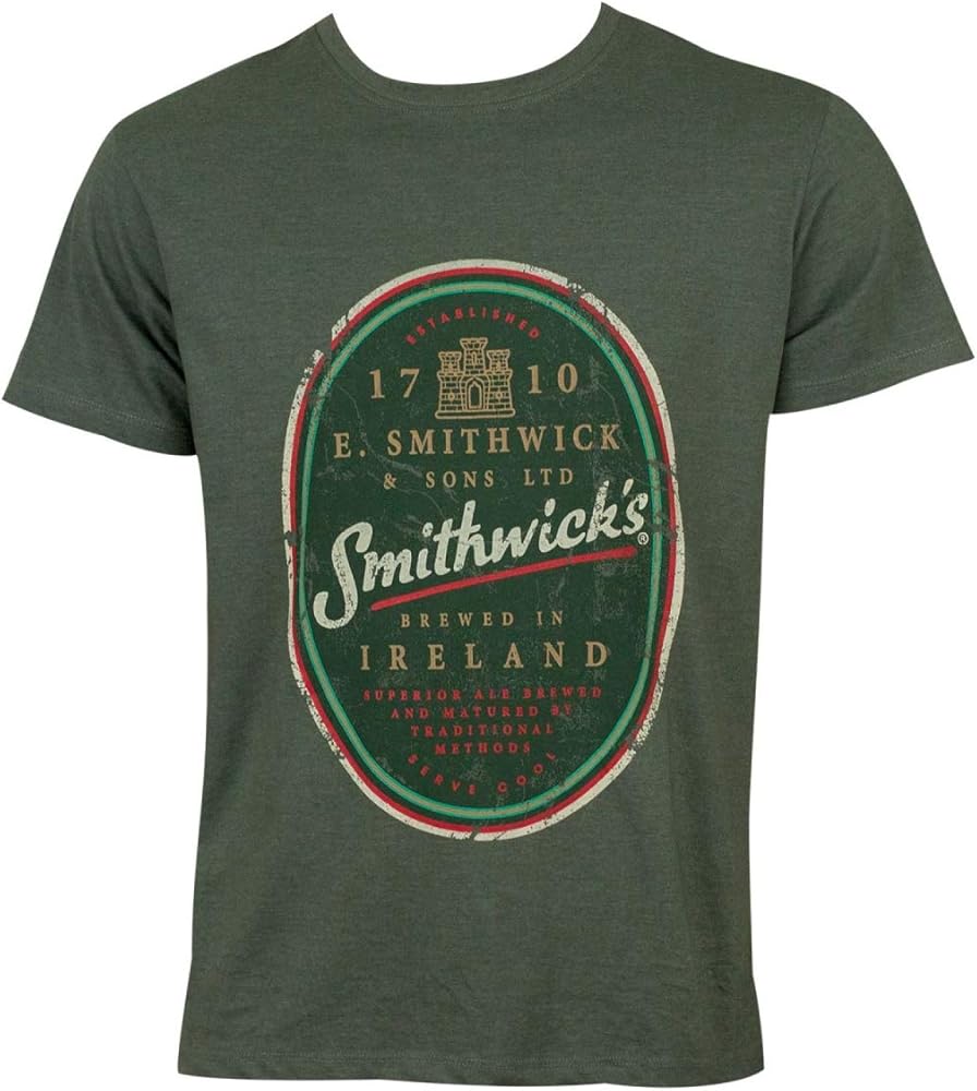 James Trading Smithwicks Men's Green Cotton/Polyester Distressed T-shirt XL