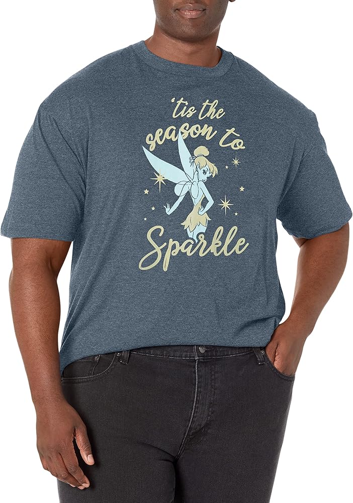 Disney Big & Tall Tinkerbell Sparkle Season Men's Tops Short Sleeve Tee Shirt