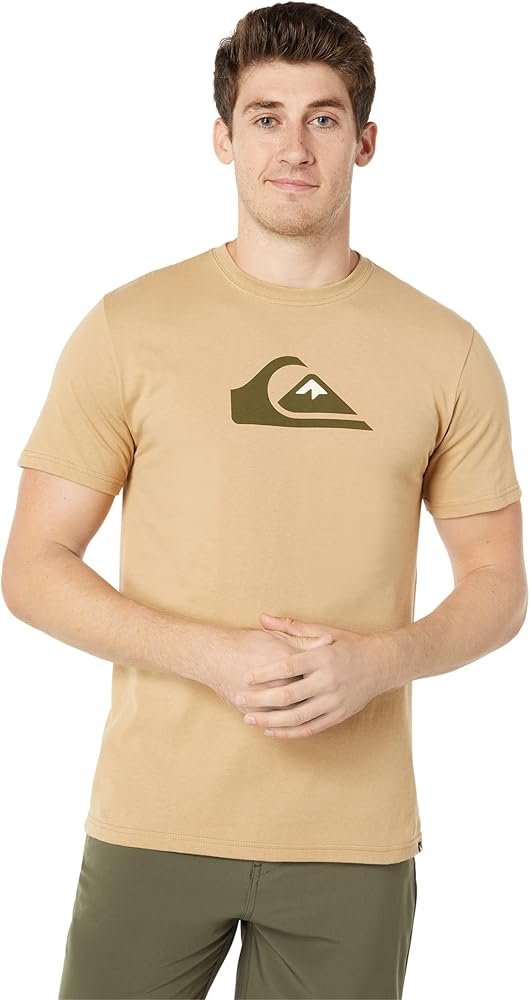 Quiksilver Men's Comp Logo Tee Shirt, Tannin, X-Large