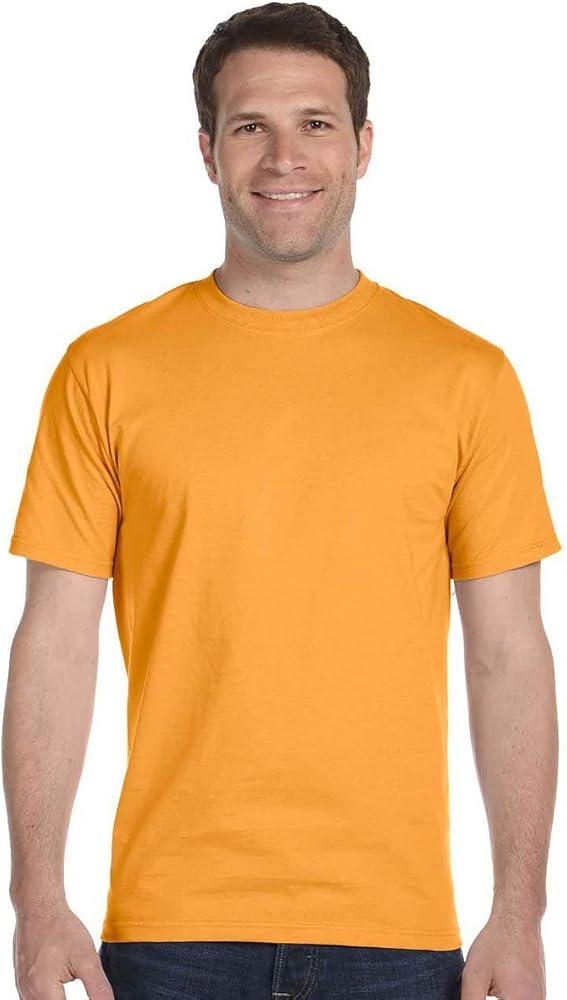 Hanes Mens TAGLESS ComfortSoftCrewneck T-Shirt,Gold,XXLarge