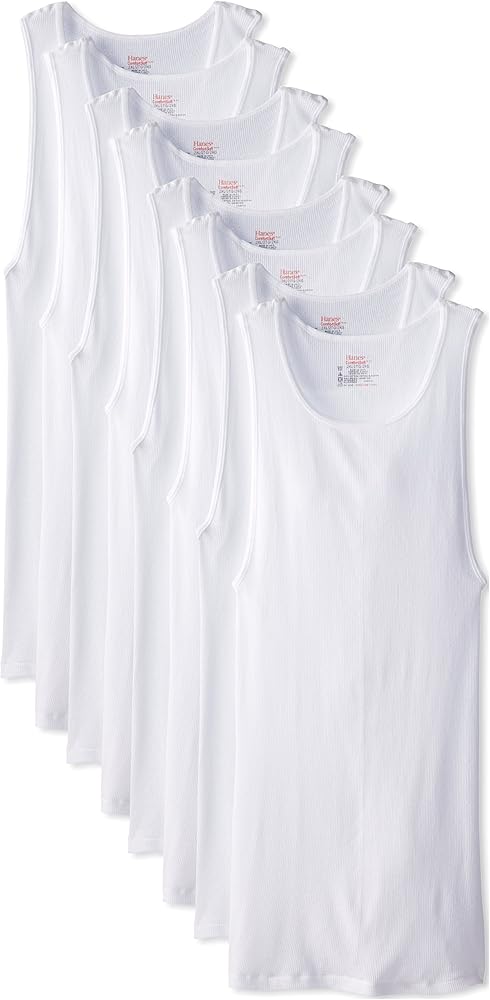 Hanes Mens 8-Pack Comfort Soft A-Shirt Tank